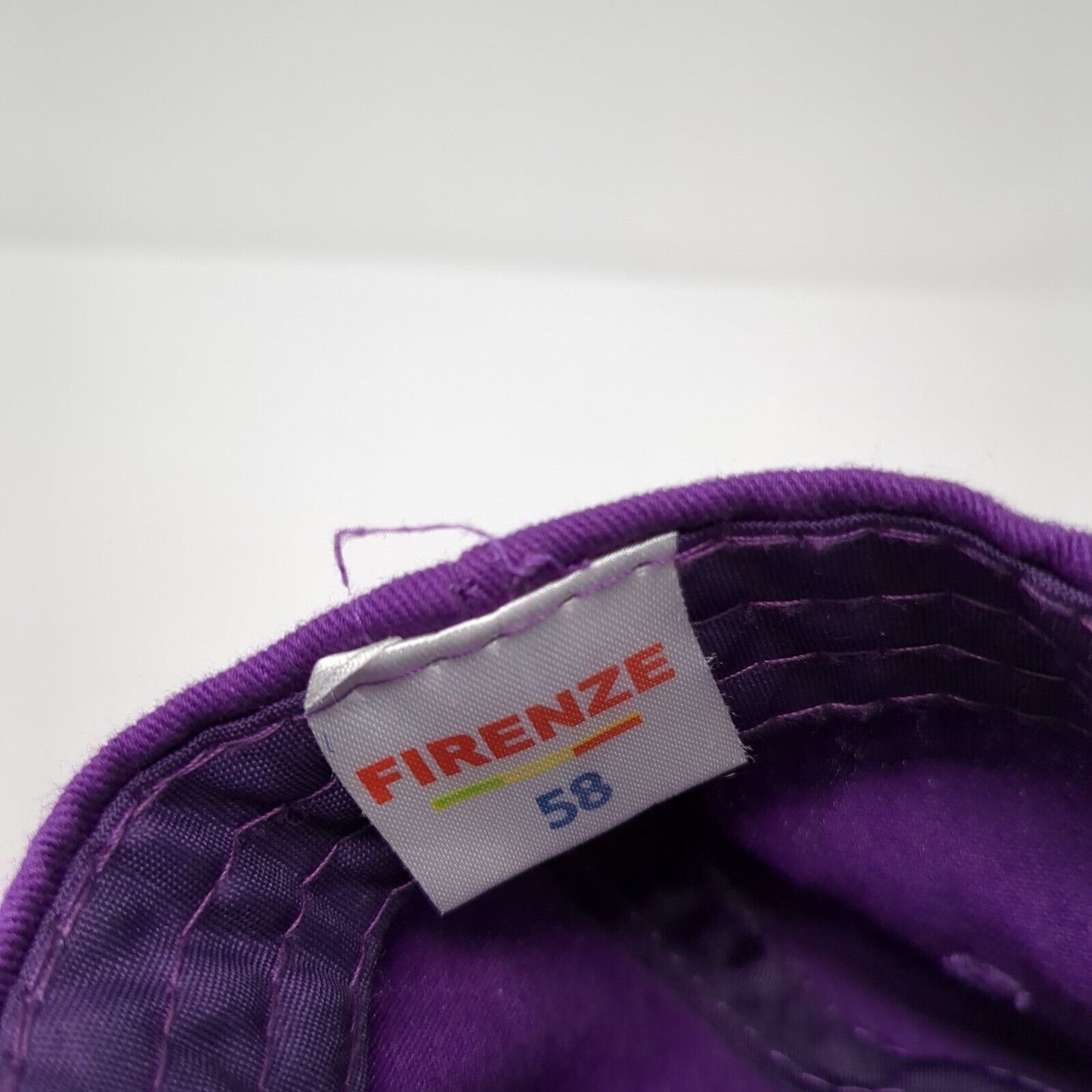 Firenze Italia Strapback Hat Purple One Size Adjustable Embroidered
