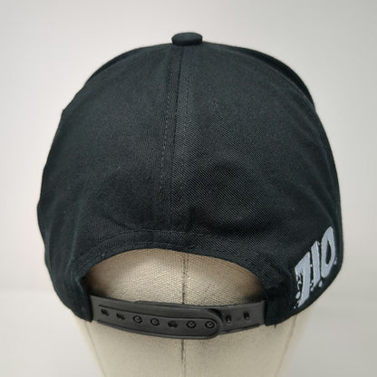 Trulieve 710 Black 5 Panel One Size Snapback Cotton Hat Embroidered Mandala Logo
