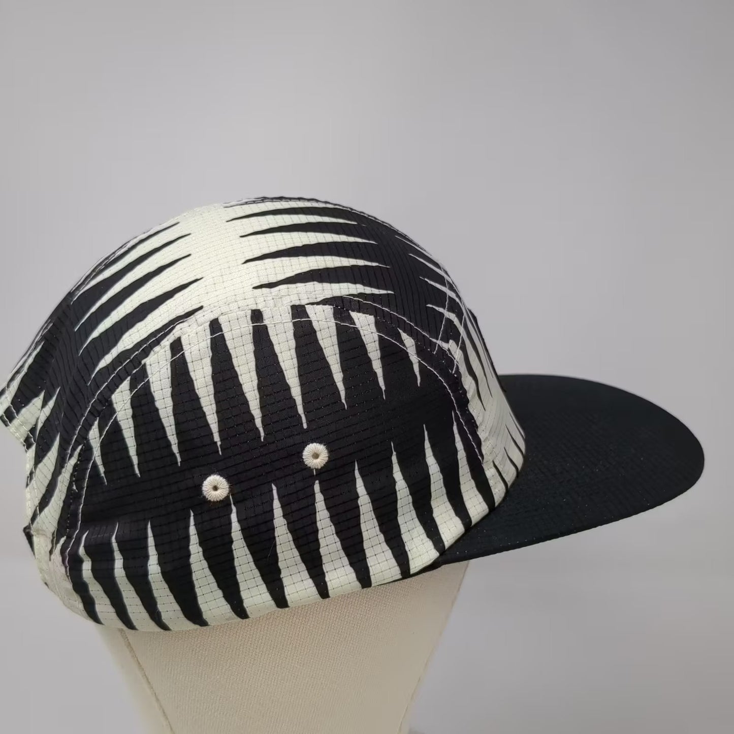 Stance 5 Panel Black White Zigzag Pattern Hat One Size OS Adjustable Strap