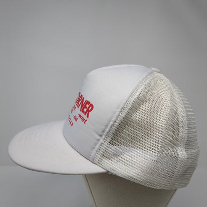 Kim's Korner Snapback Mesh Back Trucker Hat White One Size Adjustable
