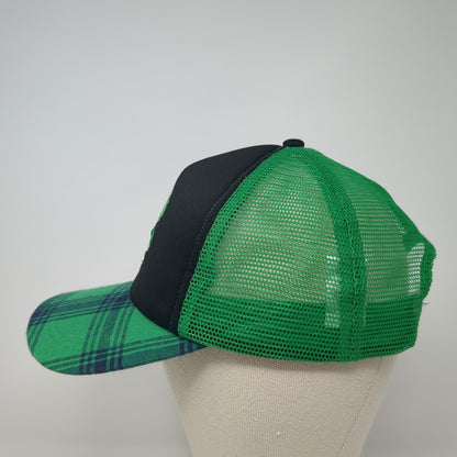 Leaf Clover Snapback Trucker Hat Green One Size Adjustable Mesh Back 6 Panel