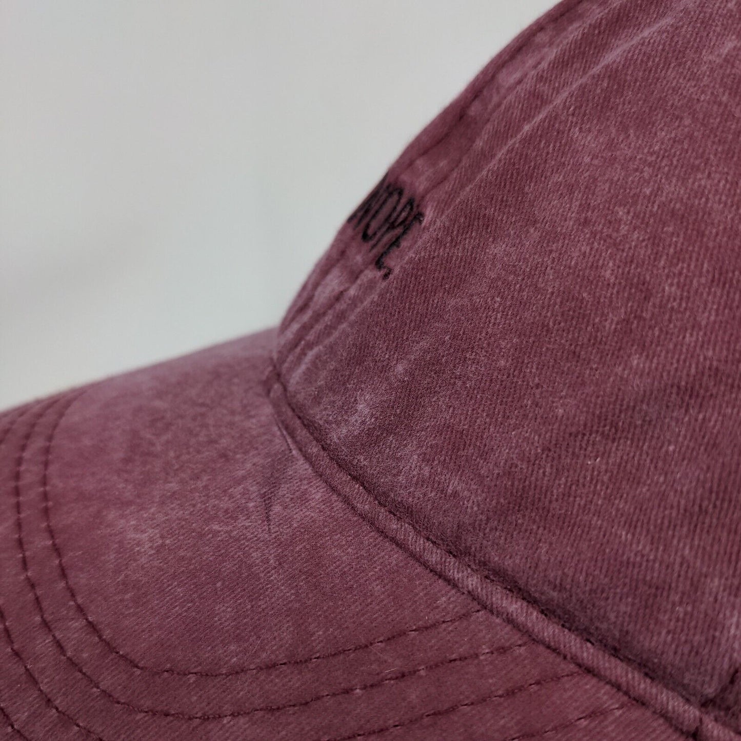 Nope Slideback Hat Red Burgundy Adjustable Embroidered 6 Panel Cotton