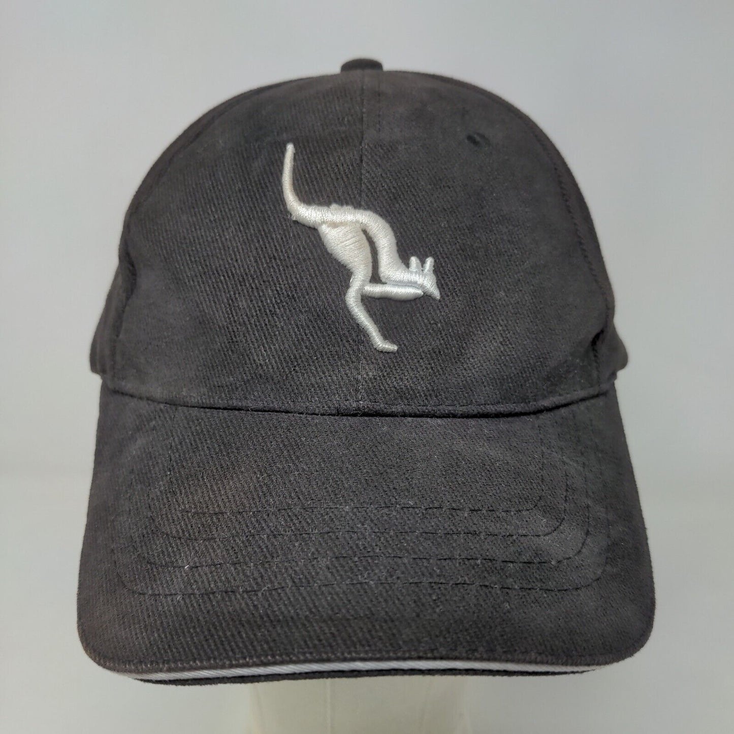 Creative Products Men's Strapback Hat Black Size OSFA Embroidered Kangaroo Logo