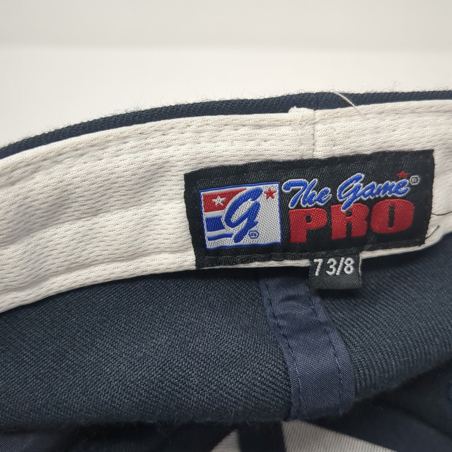 TF Fitted Baseball Cap Blue 7 3/8 Lightweight Embroidered The Game Pro