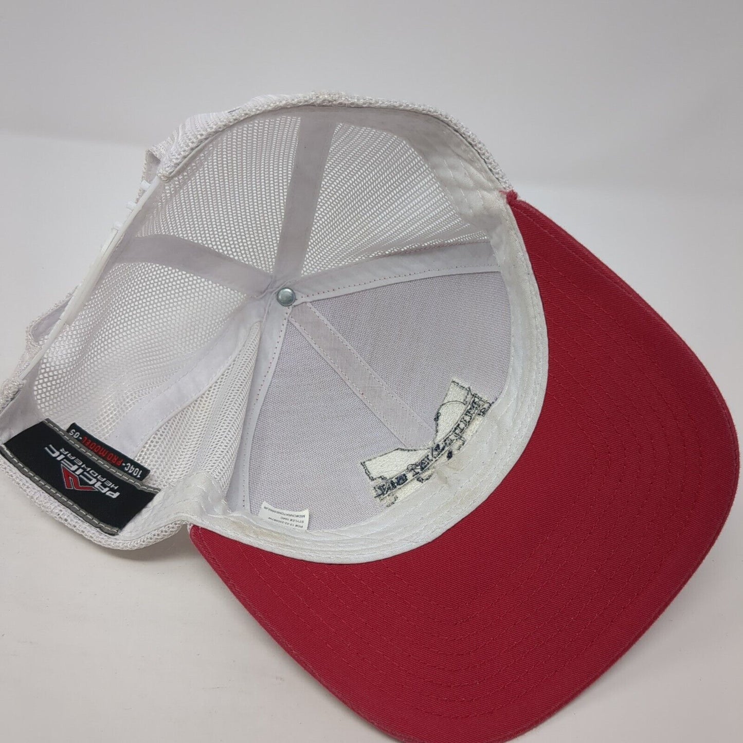 Middleton Snapback Trucker Hat Red OS Adjustable Mesh Back Pacific Headwear
