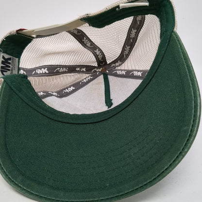 Mountain Khakis Trucker Hat Green One Size Bison Patch Mesh Snapback Wyoming