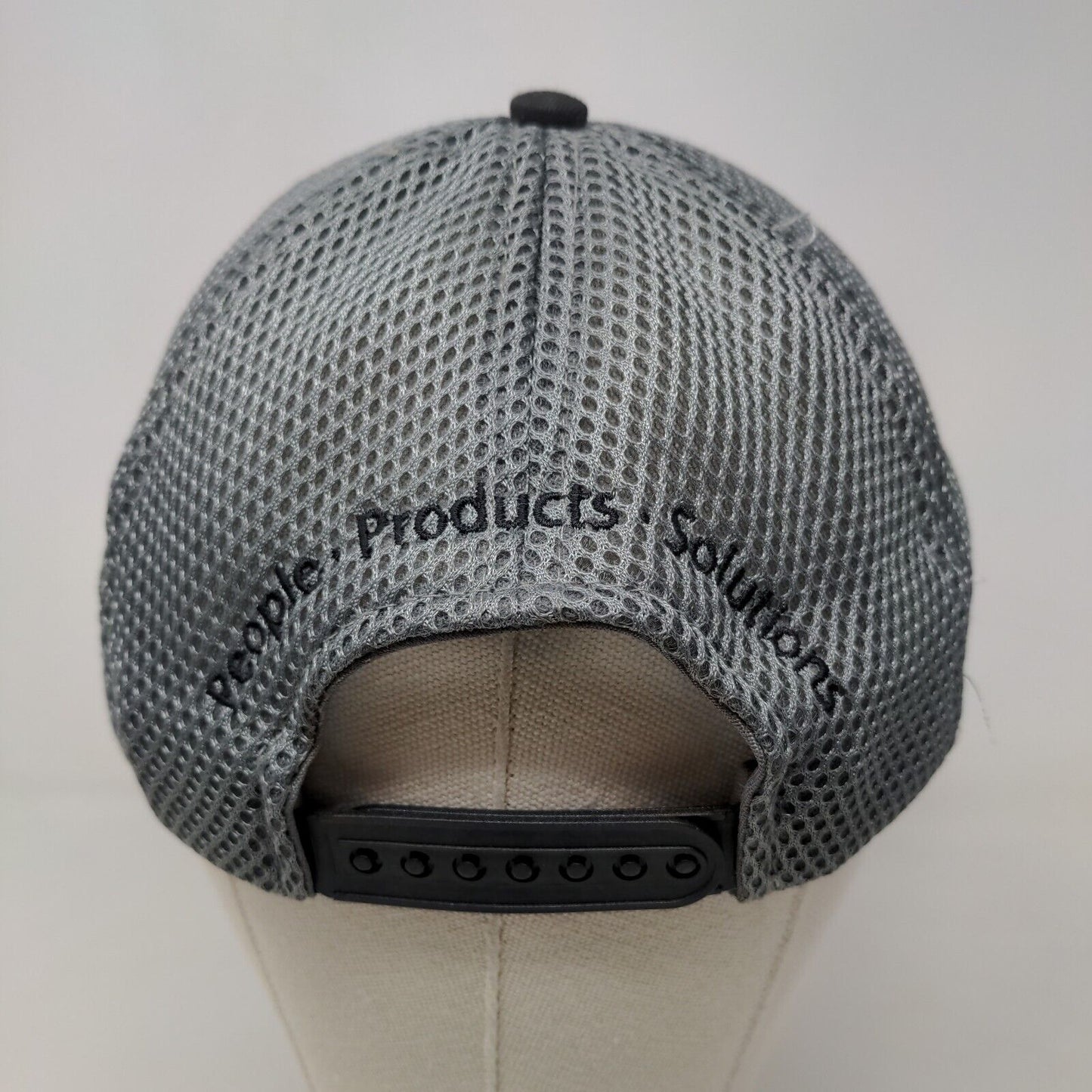 Charles D. Jones Co Men's Snapback Mesh Back Hat Black Gray Embroidered Logo