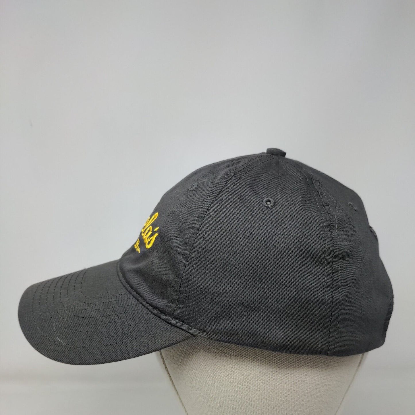 Cabela's Club Slideback Hat Gray OSFM Adjustable Embroidered Logo 6 Panel