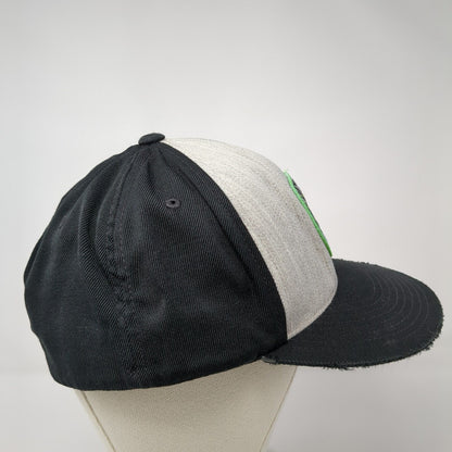 Metal Mulisha World Wide Domination Fitted Hat Black L/XL Distressed Flexfit