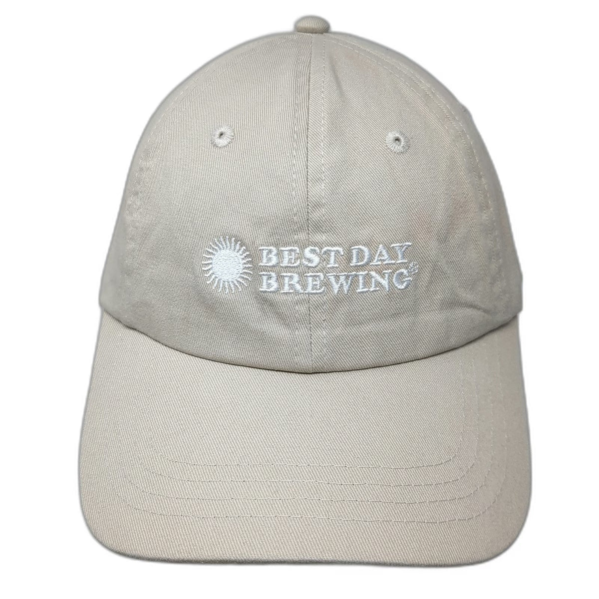 Best Day Brewing Baseball Cap Beige One Size Slideback Best Day Yet Sun Logo Hat