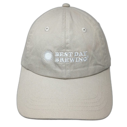 Best Day Brewing Baseball Cap Beige One Size Slideback Best Day Yet Sun Logo Hat