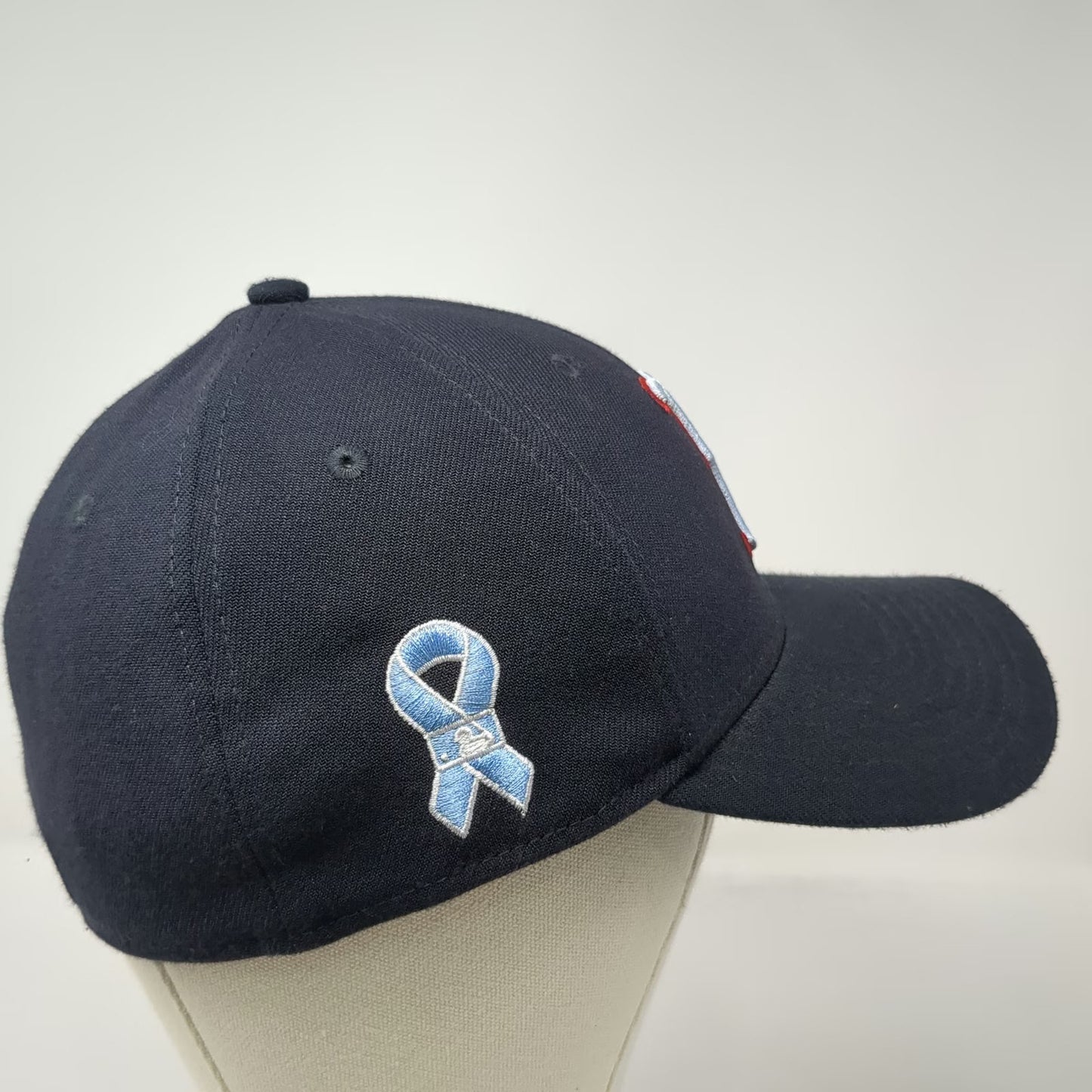 Boston Red Sox MLB New Era Baseball Cap Blue L 39THIRTY Stretch Fit Ribbon Hat