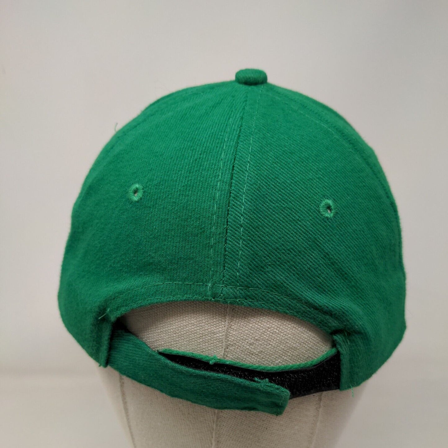 King's Academy Strapback Hat Green 58cm Solid Adjustable Vent Holes