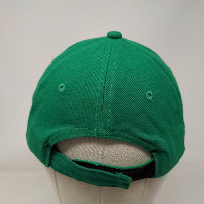 King's Academy Strapback Hat Green 58cm Solid Adjustable Vent Holes