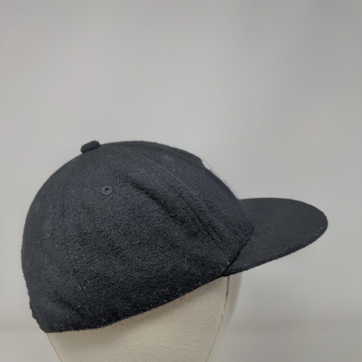 Letter C Snapback Hat Black M/L Adjustable Solid Vent Holes Cash & Co