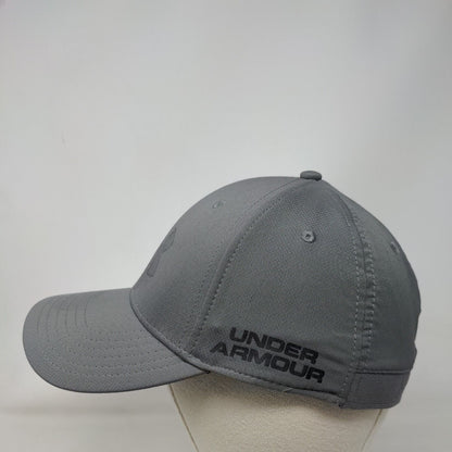 Under Armour Fitted Hat Gray Medium/Large 6 Panel Solid Vent Holes