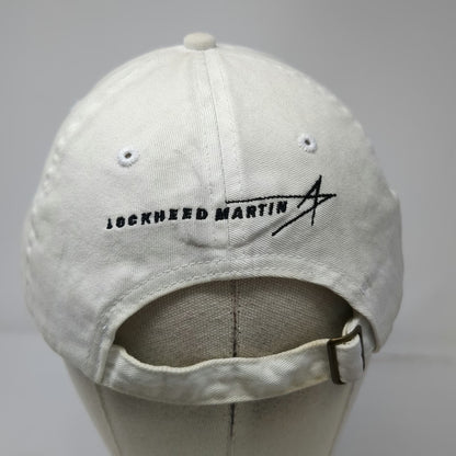 IBEX Baseball Cap White One Size Lockheed Martin IAMD Logo Cotton Slideback Hat