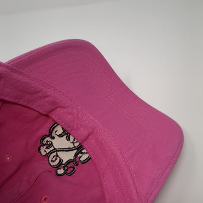 Monogram Slideback Hat Pink One Size Adjustable Embroidered 6 Panel