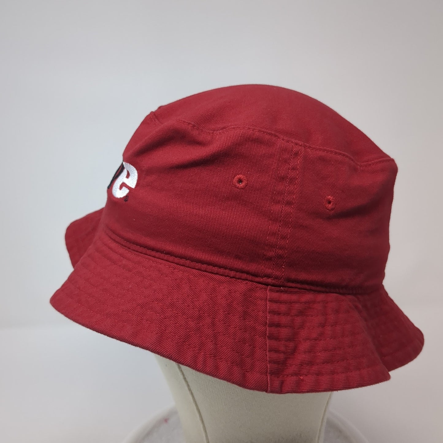 SIUE Bucket Hat Red One Size Embroidered Solid Outdoor Cotton Big X