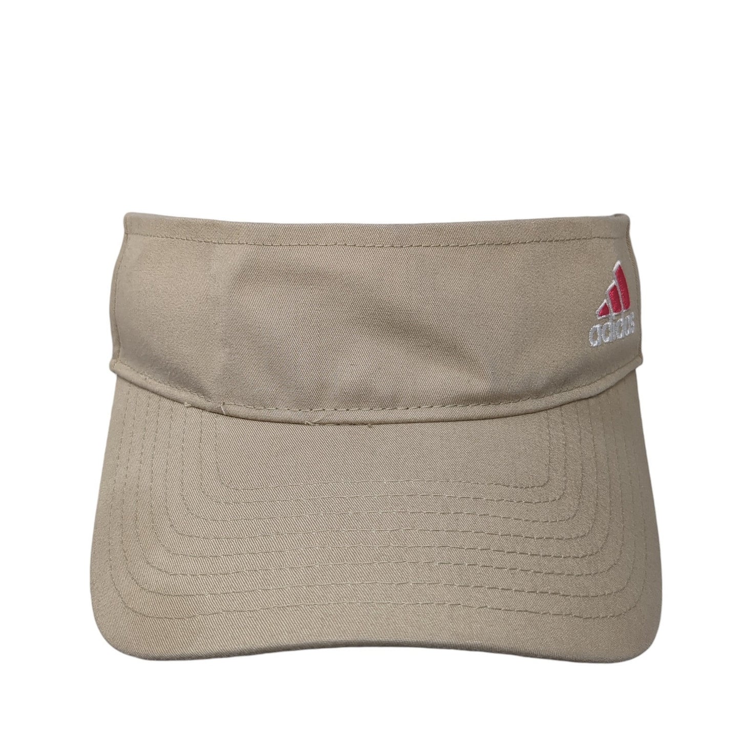 Adidas Sun Visor Hat Brown One Size Adjustable Strap Lightweight Embroidered