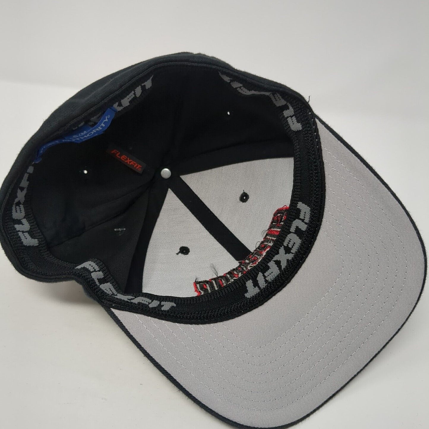 Superior Asphalt Fitted Hat Black S/M Stretch Flexfit Port Authority