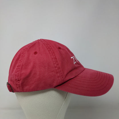 Trim Wear Men's Slideback Hat Red Adjustable Embroidered Wellesley 2008 Logo