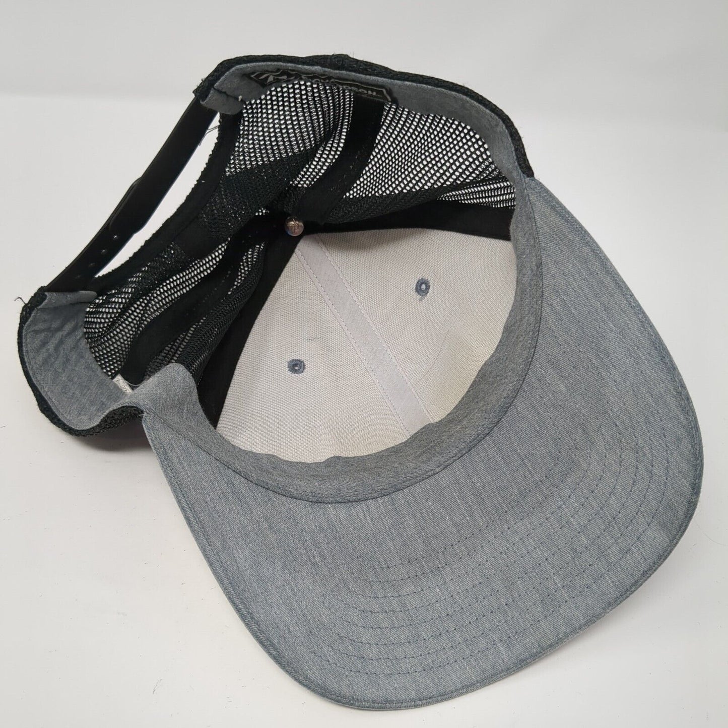 Honey Hole Outdoors Patch Snapback Trucker Hat Gray One Size Mesh Back