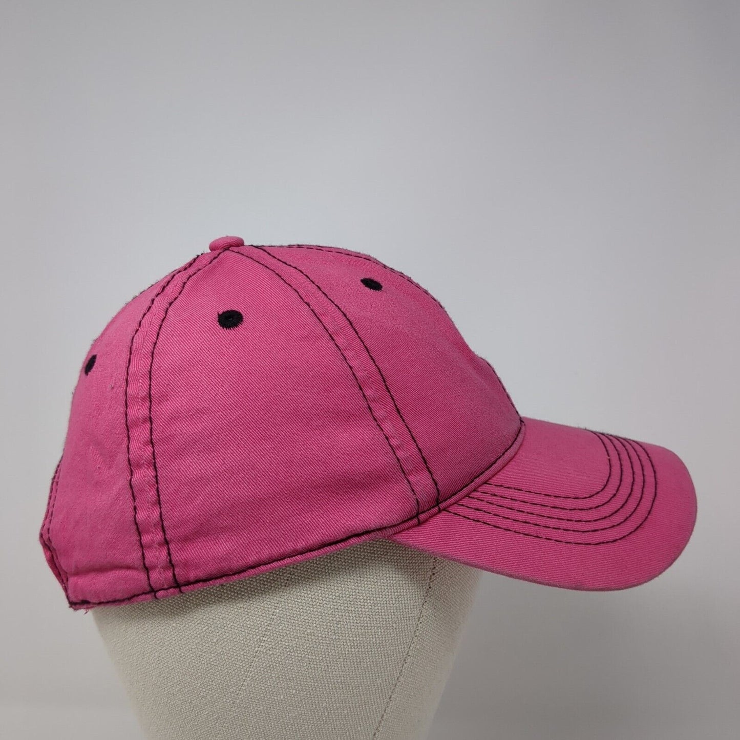 Unbranded Strapback Hat Pink One Size Solid 6 Panel Adjustable Blank