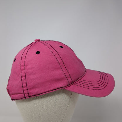 Unbranded Strapback Hat Pink One Size Solid 6 Panel Adjustable Blank