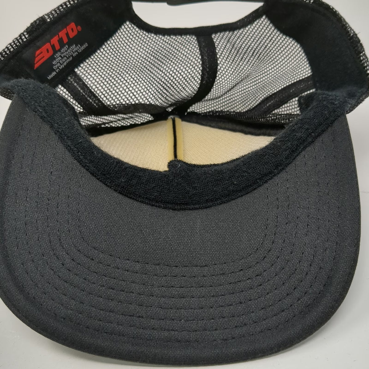 Otto Trucker Hat Black One Size Boxed Water Graphic Mesh Back Snapback Foam