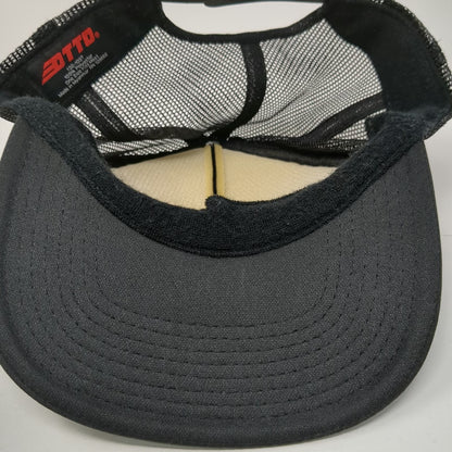 Otto Trucker Hat Black One Size Boxed Water Graphic Mesh Back Snapback Foam