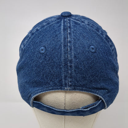 Vintage Simply Hot Strapback Hat Blue OSFA Rhinestone Jewel Cocktail Glass USA