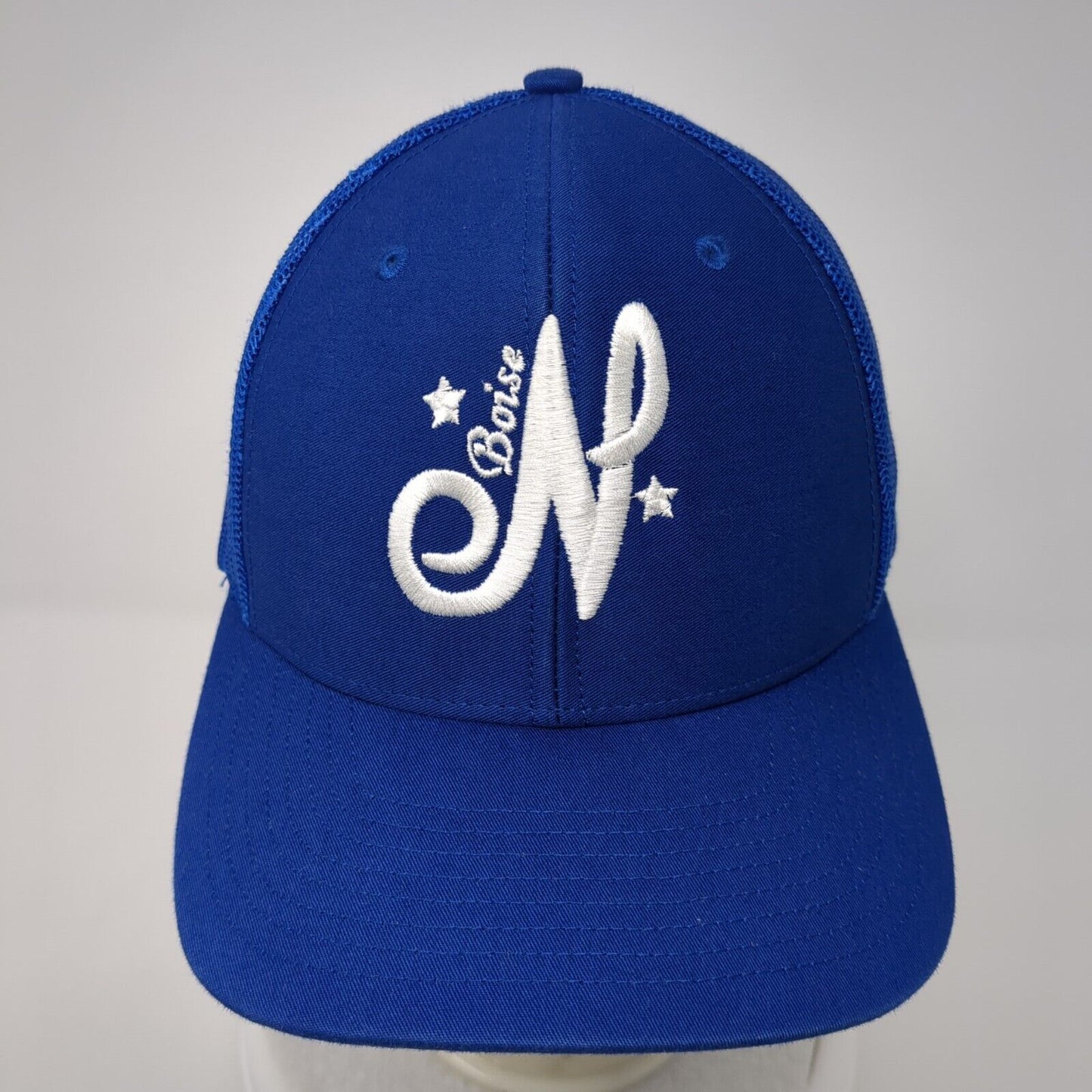 North Boise Snapback Trucker Hat Blue One Size Adjustable Mesh Back Richardson