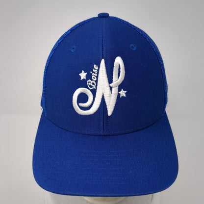 North Boise Snapback Trucker Hat Blue One Size Adjustable Mesh Back Richardson