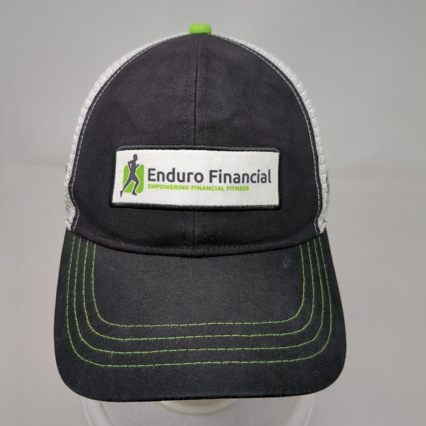 Enduro Financial Snapback Trucker Hat Black OSFM Mesh Back Boco Gear