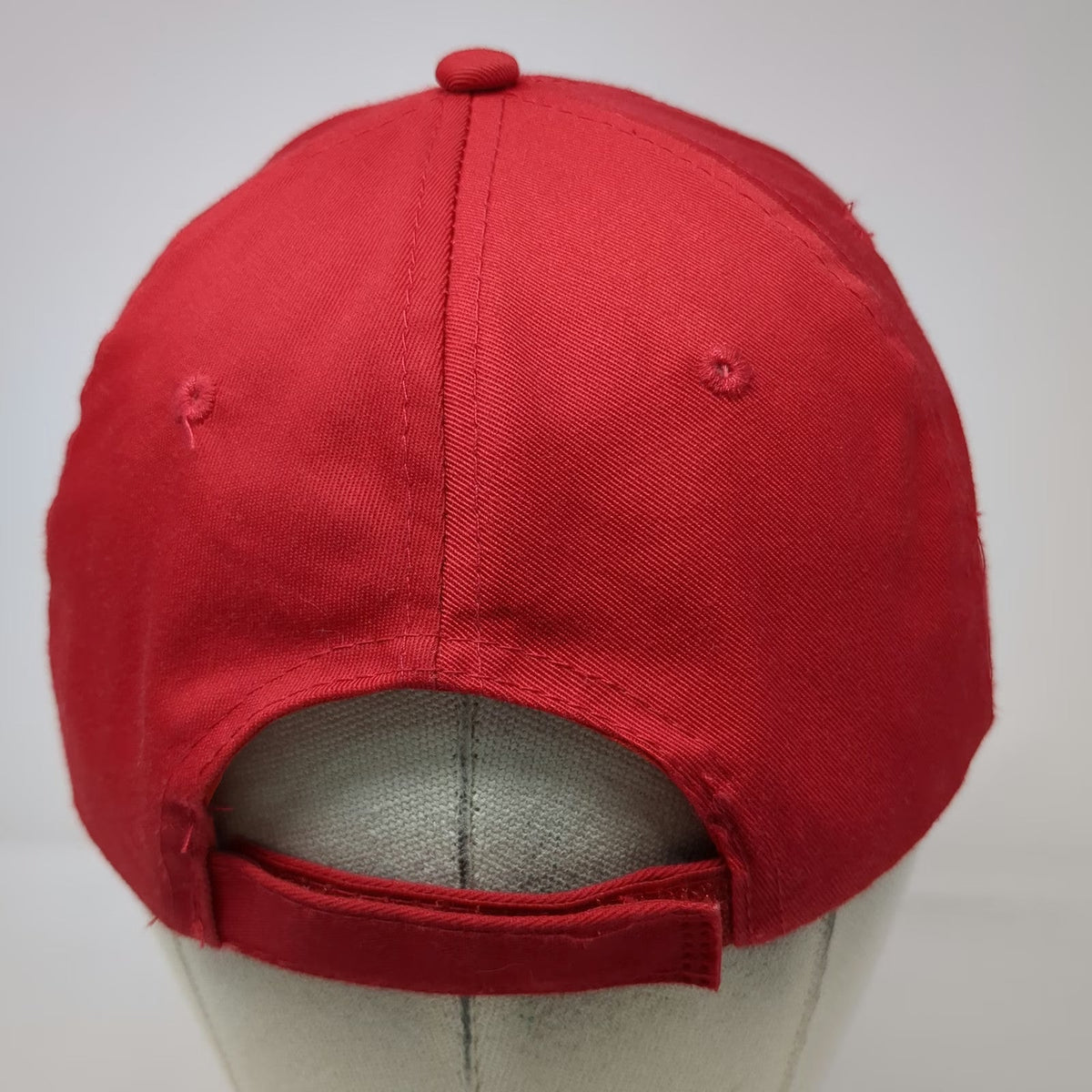 MJ Corp Baseball Cap Red One Size Over 50 Years Of Can Can Logo Strapback Hat