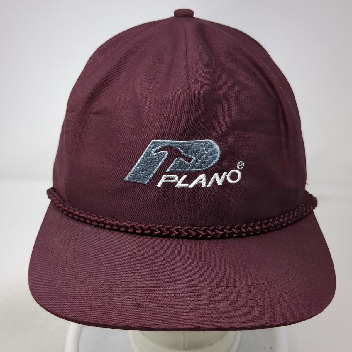 Lefty's Sports 5 Panel Red Hat One Size Snapback Braided Rope Plano Tool Logo
