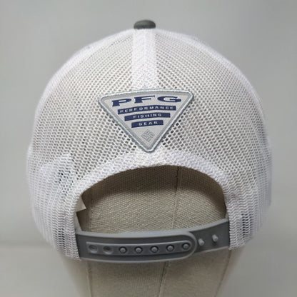 Columbia PFG Fish Flag Patch Snapback Mesh Back Trucker Hat Gray One Size