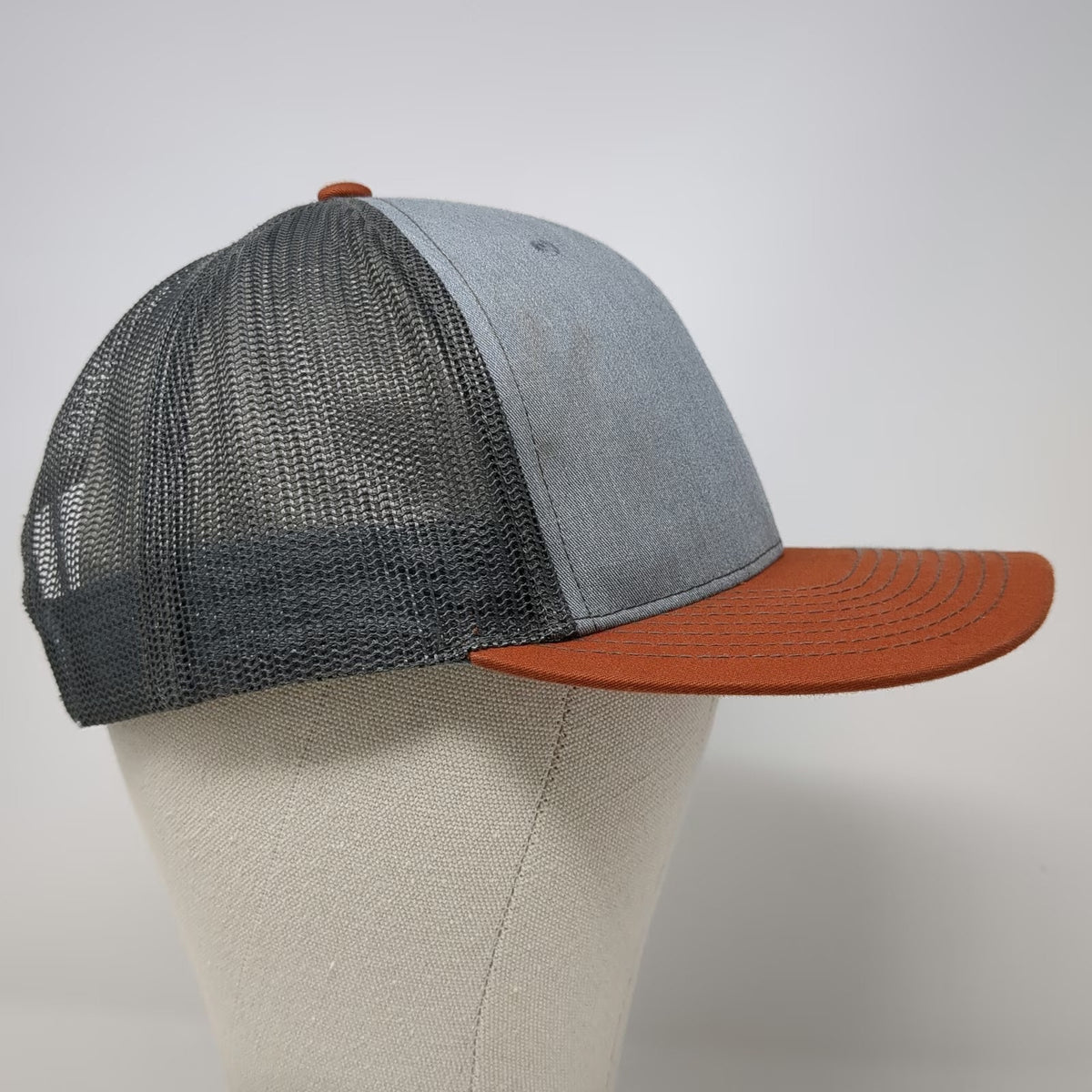 Richardson Trucker Hat Gray Orange One Size Genuine Feed & Supplements Snapback