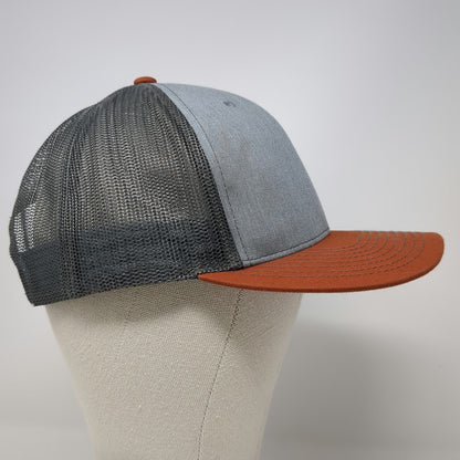 Richardson Trucker Hat Gray Orange One Size Genuine Feed & Supplements Snapback