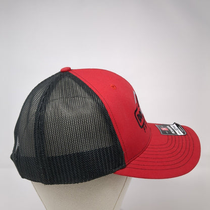 Dos Amigos Framing Snapback Trucker Hat Red One Size Adjustable Mesh Back