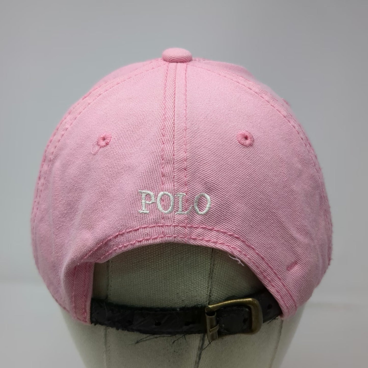 Ralph Lauren Baseball Cap Pink Vintage USA Made Cotton Pony Logo Strapback Hat