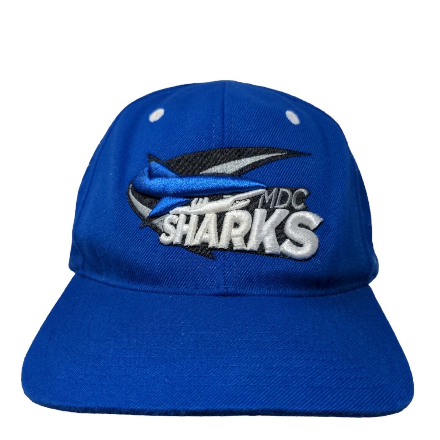 Zephyr Men's Snapback Hat Blue Embroidered Miami Dade College Sharks Logo