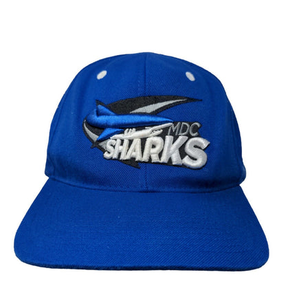 Zephyr Men's Snapback Hat Blue Embroidered Miami Dade College Sharks Logo