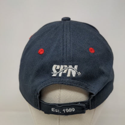 Slow Pitch Nationals SPN Men's Strapback Hat Blue Embroidered Logo Cotton