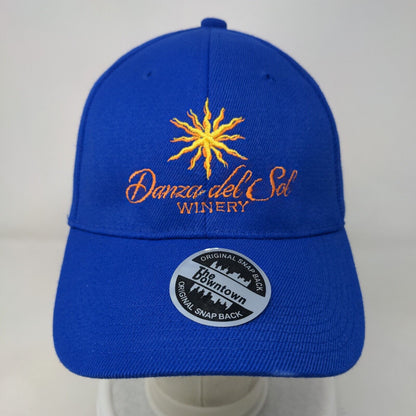 Danza del Sol Winery Fitted Hat Blue One Size Embroidered The Downtown