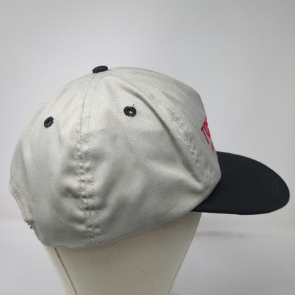 American Image 5 Panel Gray Hat Toshiba Houston Texas Red Snapback Vintage