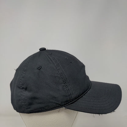 Adidas Trefoil Strapback Hat Black OSFM Embroidered Adjustable 6 Panel