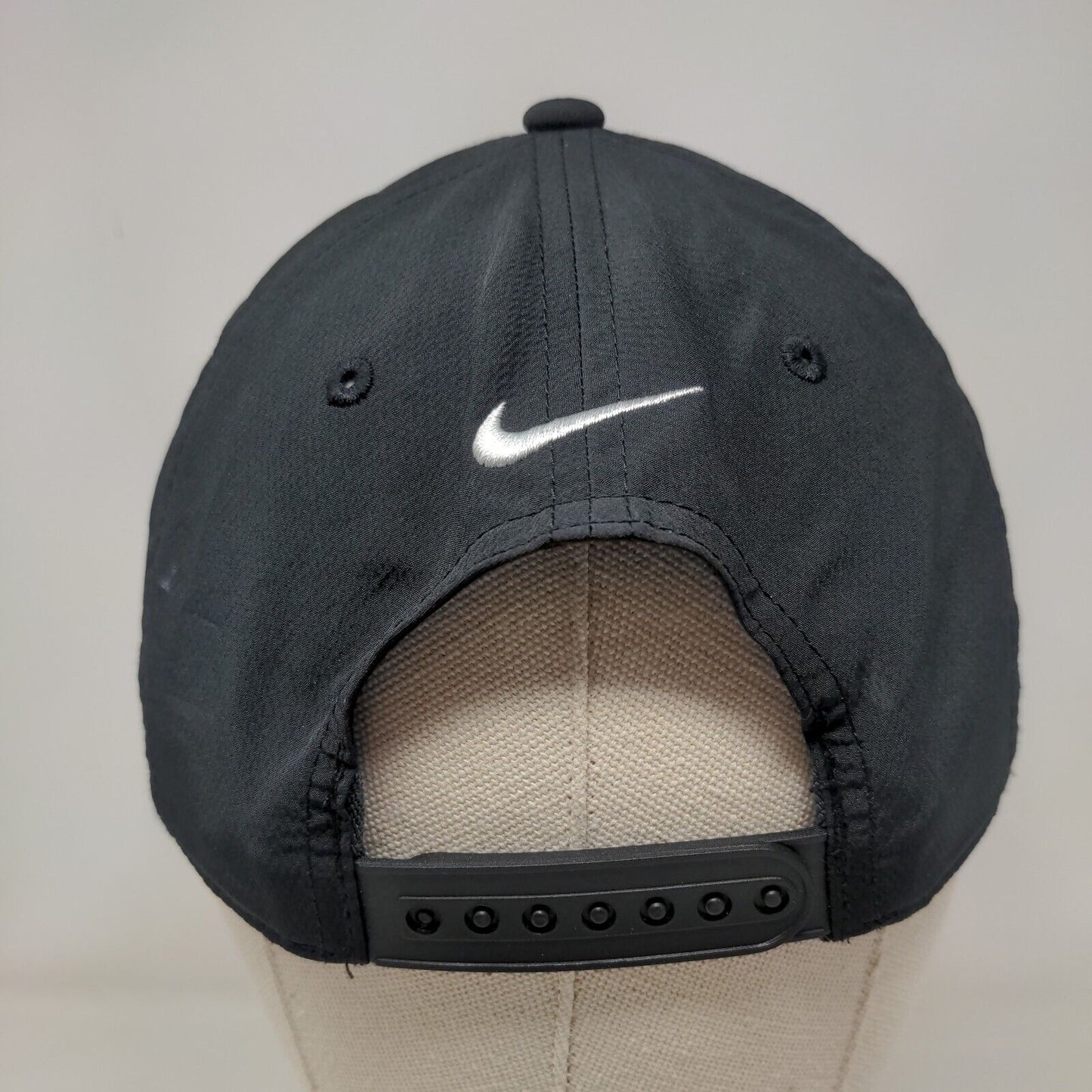 Nike Golf Swoosh Snapback Hat Black OSFM Embroidered Outdoor