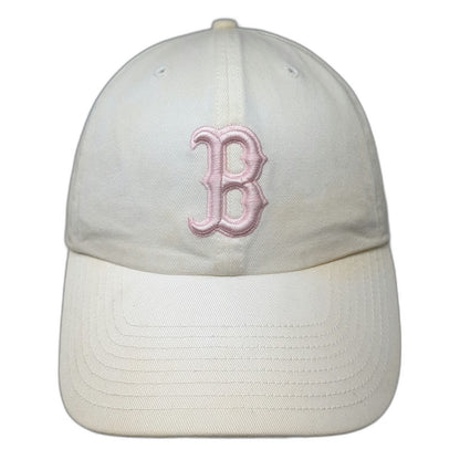 Boston Red Sox MLB Twins Enterprise White Baseball Cap One Size Pink Logo OS Hat